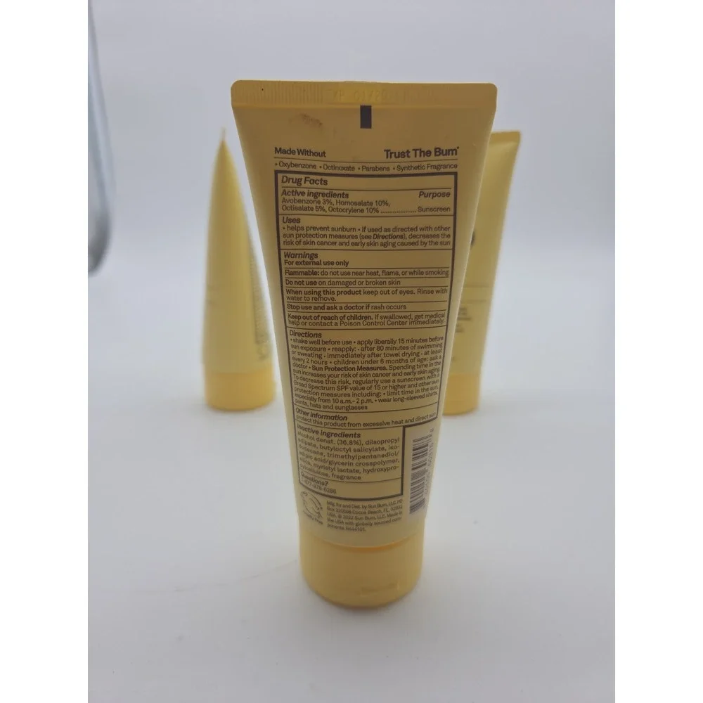 Lot of 3 Sun Bum Kids Clear Sunscreen Lotion SPF 50 6oz Exp: 01/2025 New Sealed